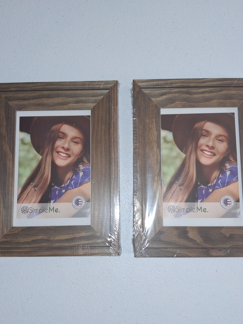 100% Solid Wood Brown 4x6 Picture Frames - 2 Pack